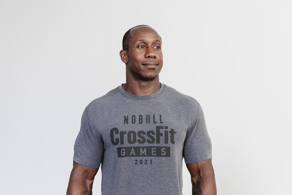 NOBULL Majice Muške - Nobull Crossfit Games® 2021 Sive (263410-GZW)